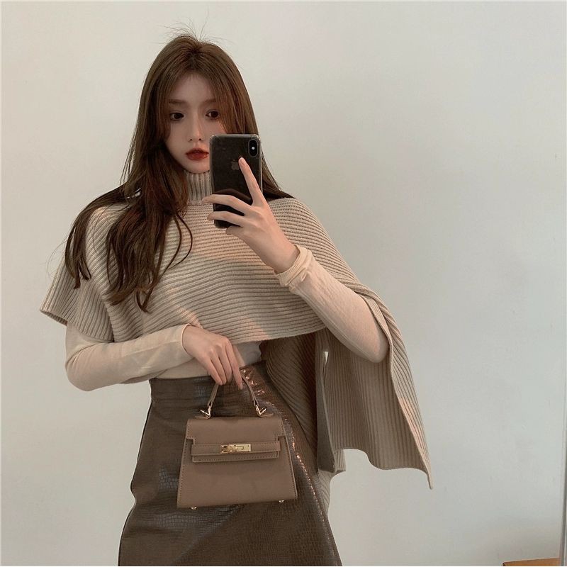 (SẴN) Set áo len choàng + chân váy tách set | BigBuy360 - bigbuy360.vn