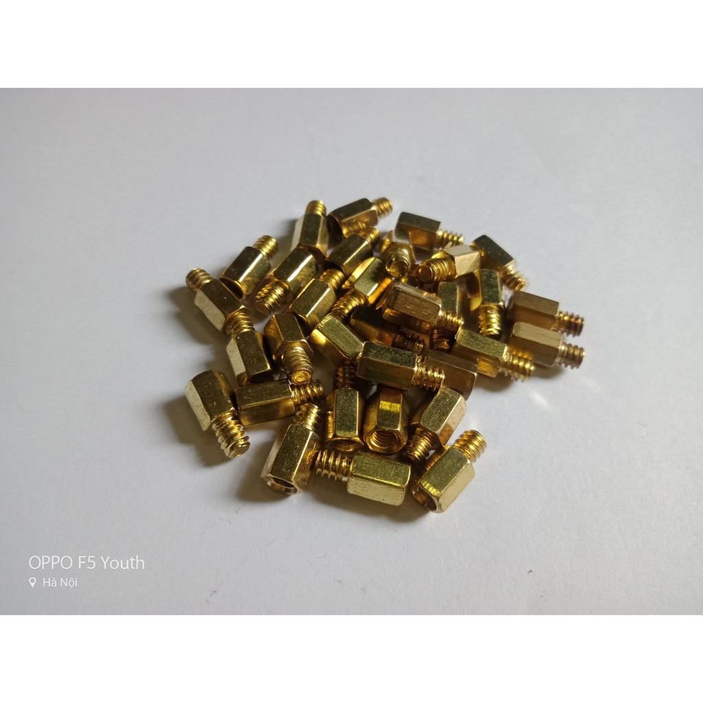 10 Ốc bắt Main trụ đồng lục giác M4 dài 10 mm đực-cái