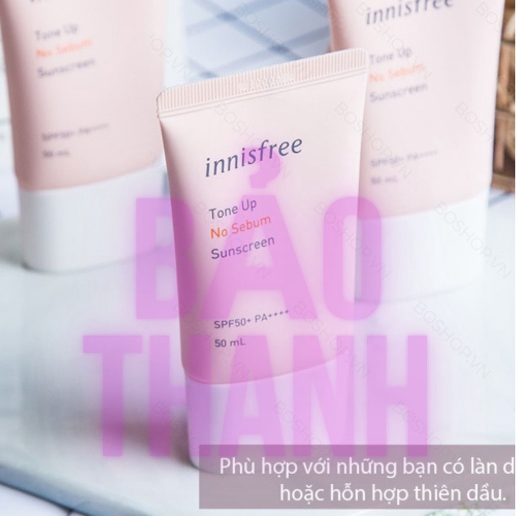 Kem Chống Nắng Kiềm Dầu và Nâng Tông Da Innisfree Tone Up No Sebum Sunscreen SPF50 PA++++ (50ml)_bao_thanh.cosmetic | BigBuy360 - bigbuy360.vn