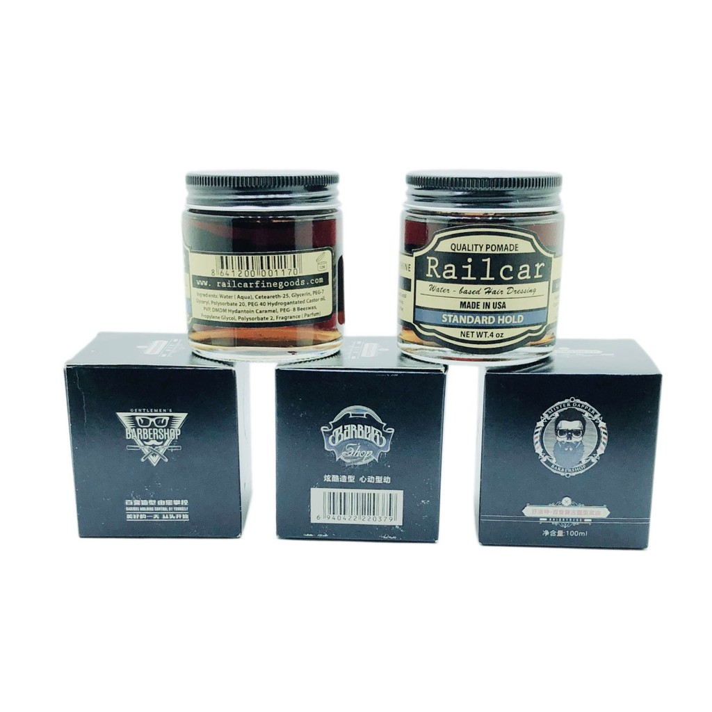 Sáp vuốt tóc Railcar Quality Pomade 100gr tạo kiểu giữ nếp cho tóc. HÀNG CHÍNH HÃNG