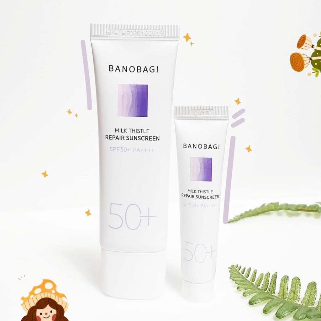 Kem Chống Nắng Cho Da Nhạy Cảm BANOBAGI Milk Thistle Repair Sunscreen 50ml SPF 50+