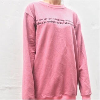 SWEATER UNISEX THÊU PINK