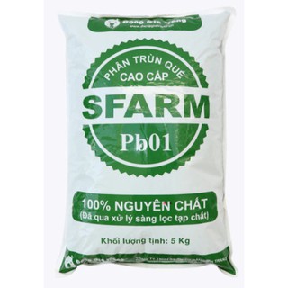 Phân trùn quế 5kg - phân trùn quế cao cấp pb01 sfarm đặng gia trang
