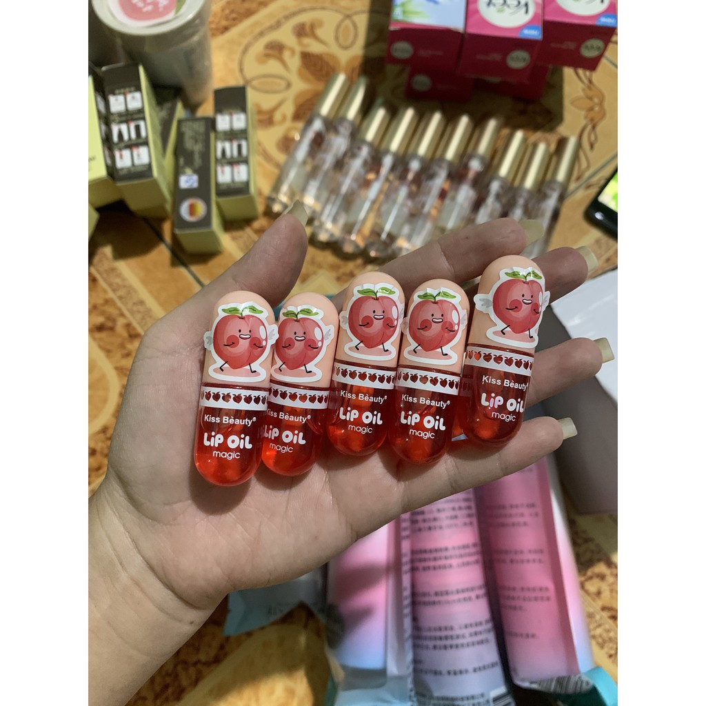 Son bóng môi lip oil mùi đào cute
