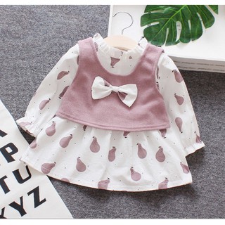 Váy bé gái form baby doll áo khoác rời cho bé từ sơ sinh - 3 tuổi