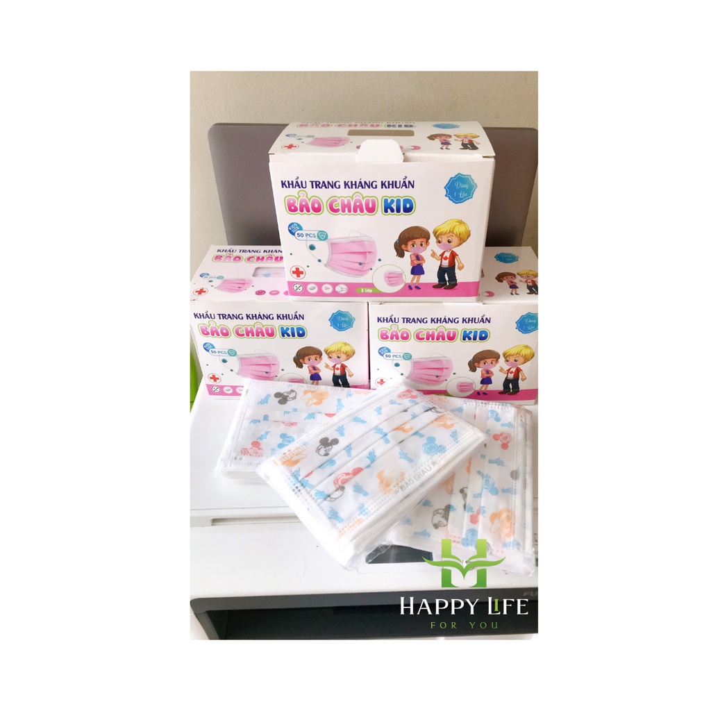 [Mã COSDAY giảm 8% đơn 150K] Khẩu trang y tế 4 lớp kháng khuẩn người lớn trẻ em (50 cái / hộp) - Happy Life for You | BigBuy360 - bigbuy360.vn