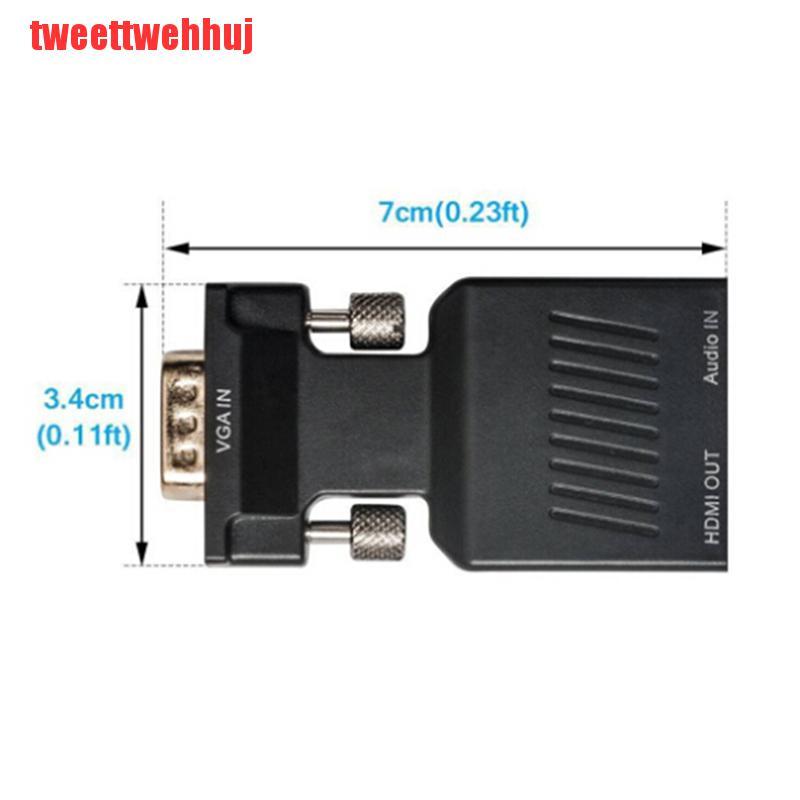 Đầu Chuyển Đổi Từ 1080p Vga Sang Hdmi Có Cáp Âm Thanh Usb