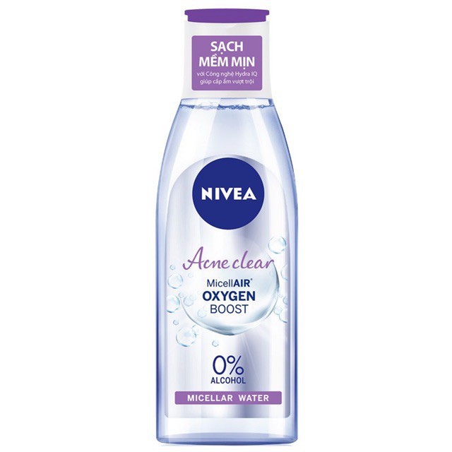 Nước tẩy trang nivea sạch mềm mịn dành cho da mụn ( mầu tím )