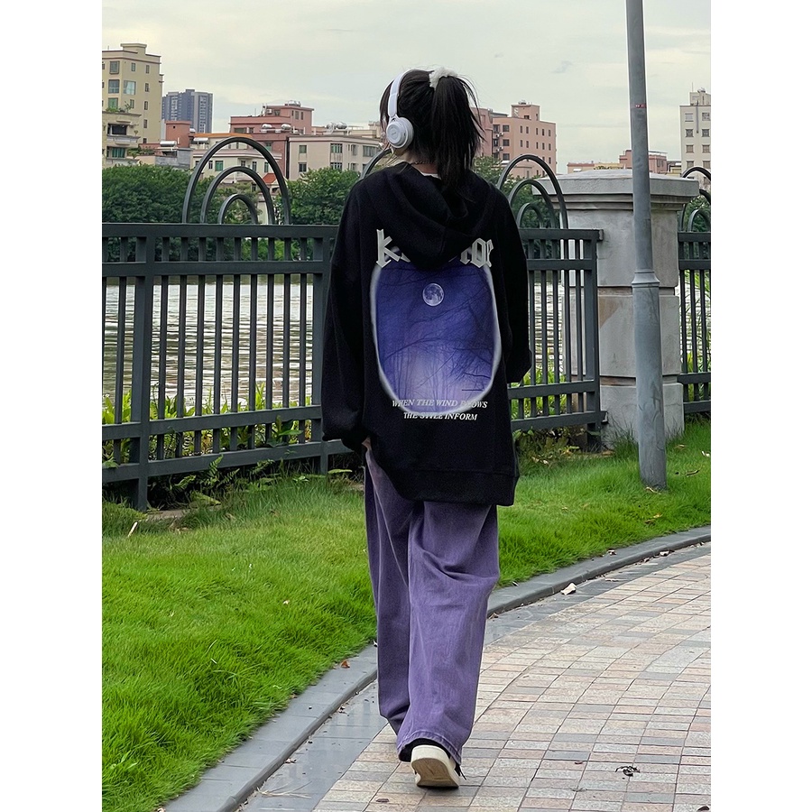 NRVP Áo Hoodie Nữ Tay Dài Dáng Rộng Thời Trang Phong Cách Hàn Quốc