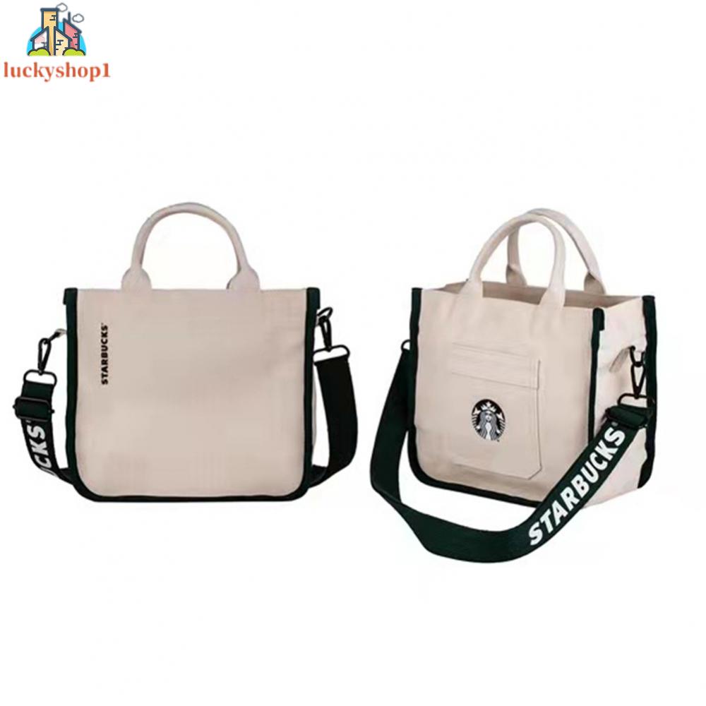Túi Vải Canvas Starbucks Đựng Hộp Cơm Trưa Tiện Dụng