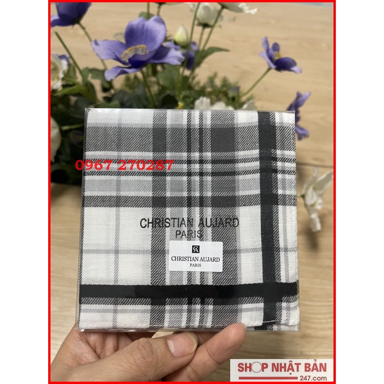 Khăn mùi xoa nam cao cấp Christian Hàn Quốc-100% Authentic - Chính hãng