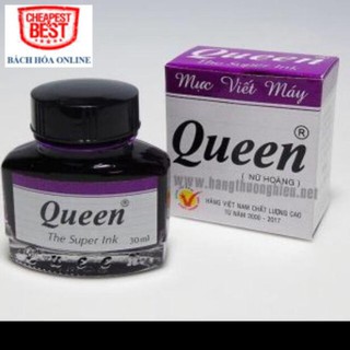 Mực Queen có 3 màu : Tím -Xanh -Đen, mực bút máy chất lượng cao
