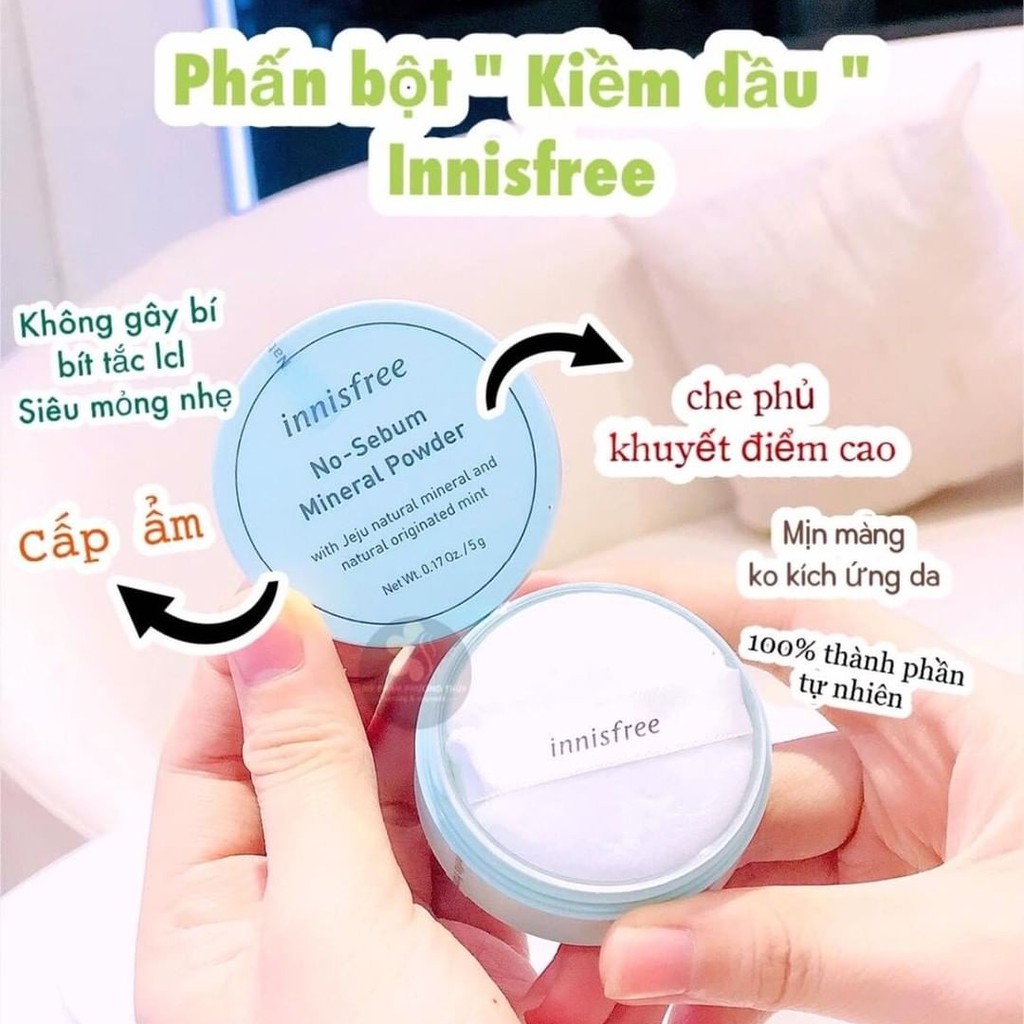 Phấn Phủ Dạng Bột Kiềm Dầu Innisfree No Sebum Mineral Powder