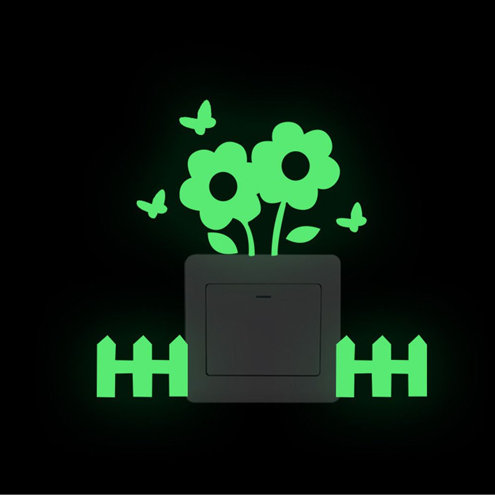 Miếng Dán Dạ Quang Hình Mèo Hoạt Hình Trang Trí Công Tắc/Công Tắc Phòng Trẻ Em