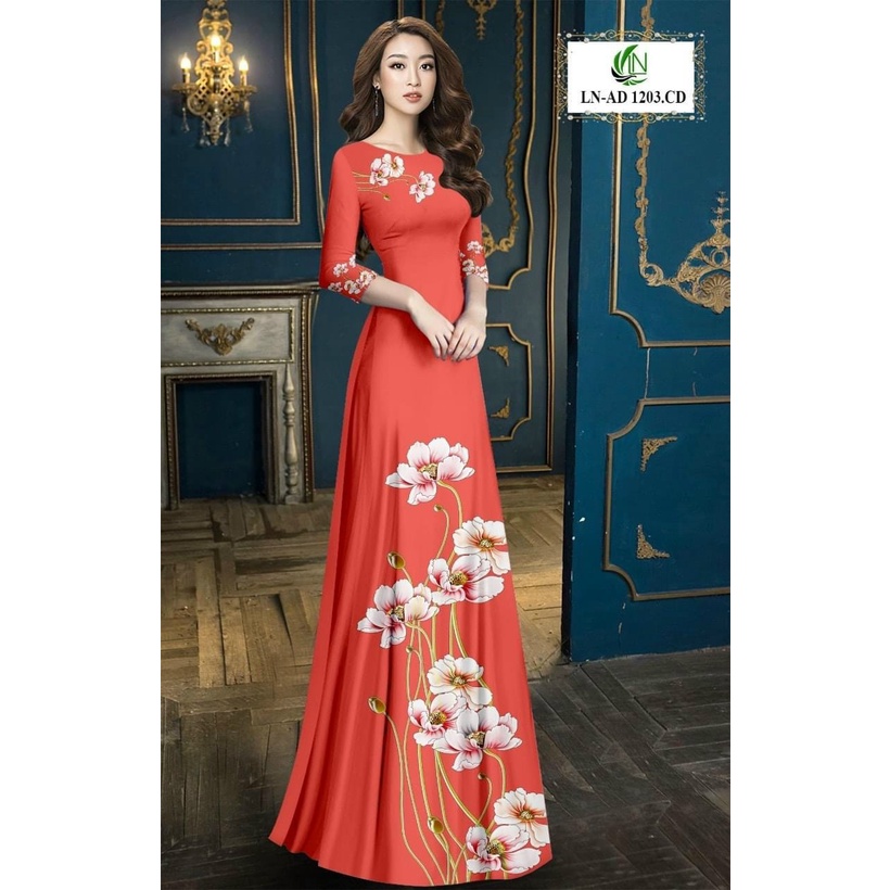 ÁO DÀI HOA MAY SẴN ĐỦ SIZE