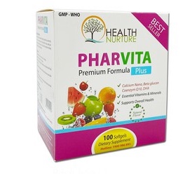 Viên uống Vitamin PHARVITA PLUS bồi bổ cơ thể, bổ sung khoáng chất, tăng cường đề kháng - Hộp 100 viên
