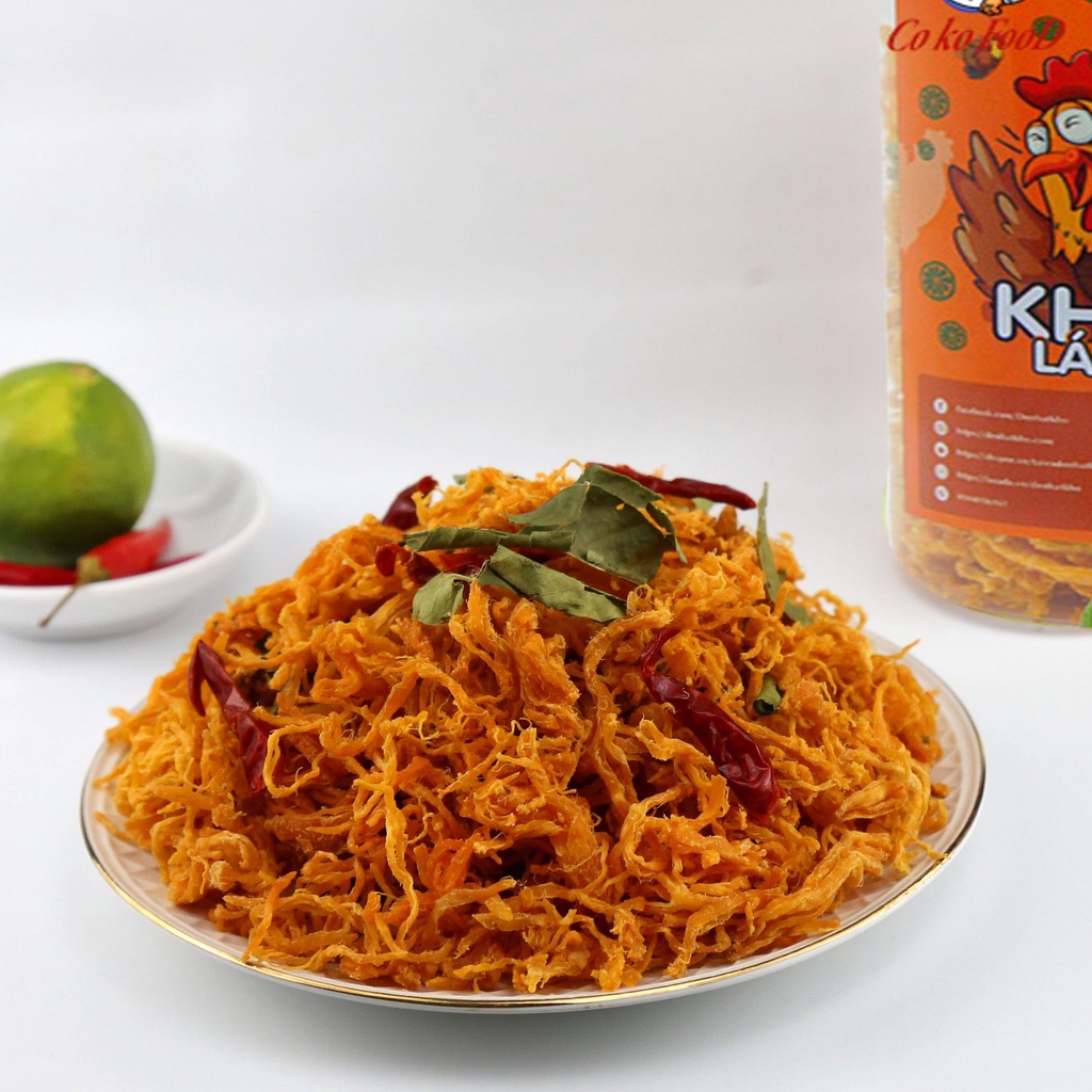 Khô gà lá chanh xé cay 300g, Khô gà lá chanh thơm ngon, Kô Kô-Mê Ly FoodS. K001 | BigBuy360 - bigbuy360.vn