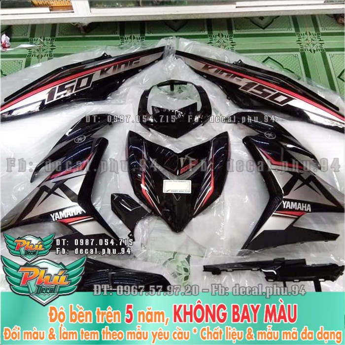Tem rời Candy MX king 150 xe đen chỉ đỏ 2 -1