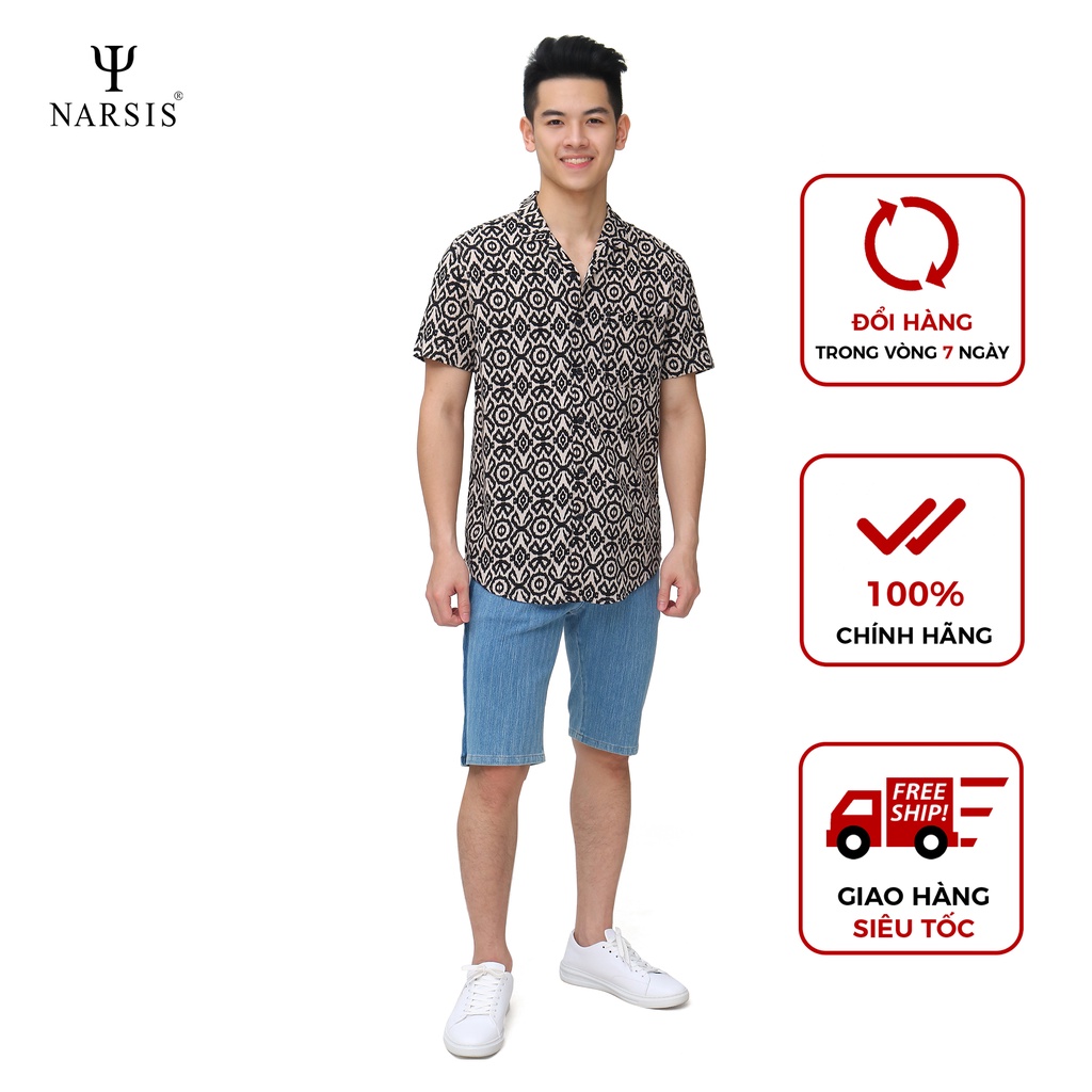 Áo sơ mi cộc tay nam Narsis D0008