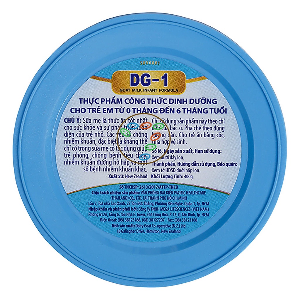 Sữa Dê Công Thức DG1 400gr