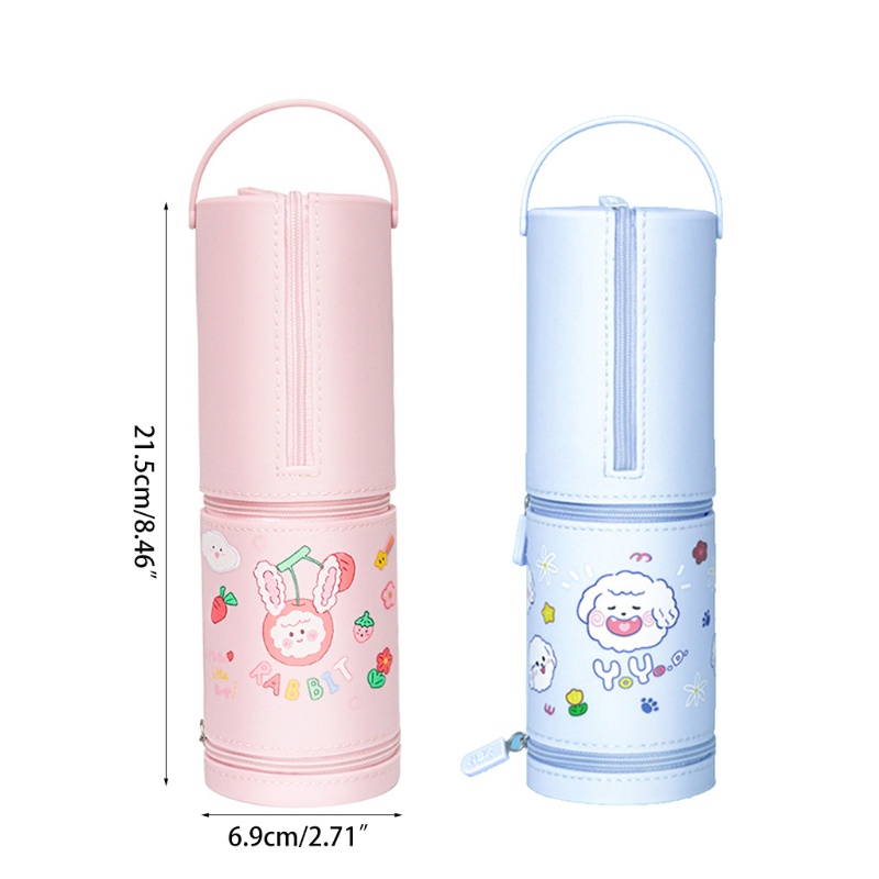 Túi Đựng Bút / Mỹ Phẩm Đứng Màu Hồng / Xanh Dương