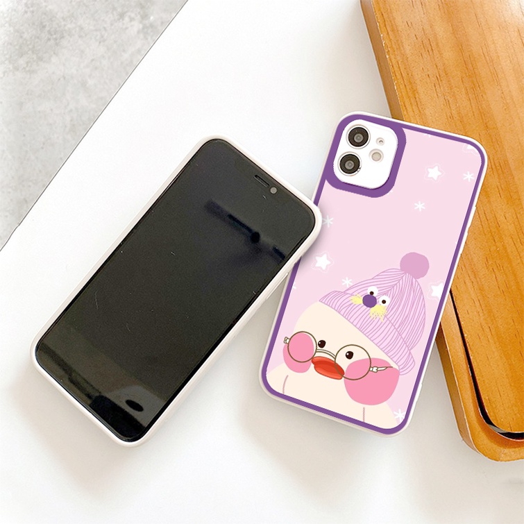 Ốp iphone - Ốp lưng iphone cạnh vuông viền camera Vịt mỏ phù dành cho ip 6 đến 14promax - ng148