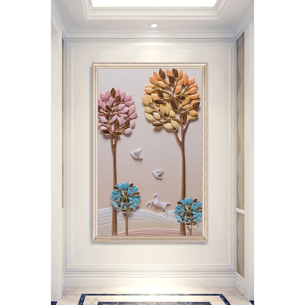 In hình ép gỗ Laminate TRANH HÀNH LANG HIỆN ĐẠI - Mẫu 21 (50x75, 60x90, 70x110). In ảnh theo yêu cầu