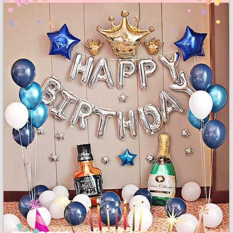 Set Trang Trí Sinh Nhật Cho Người Lớn Phong Cách Hiện Đại Đơn Giản - K152