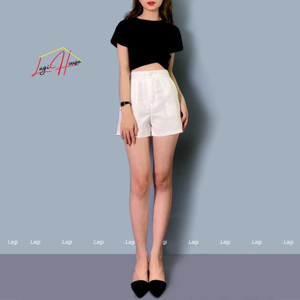 Quần short nữ cạp cao Lagi, ống suông phong cách năng động trẻ trung chất vải thoáng mát siêu thoải mái | BigBuy360 - bigbuy360.vn