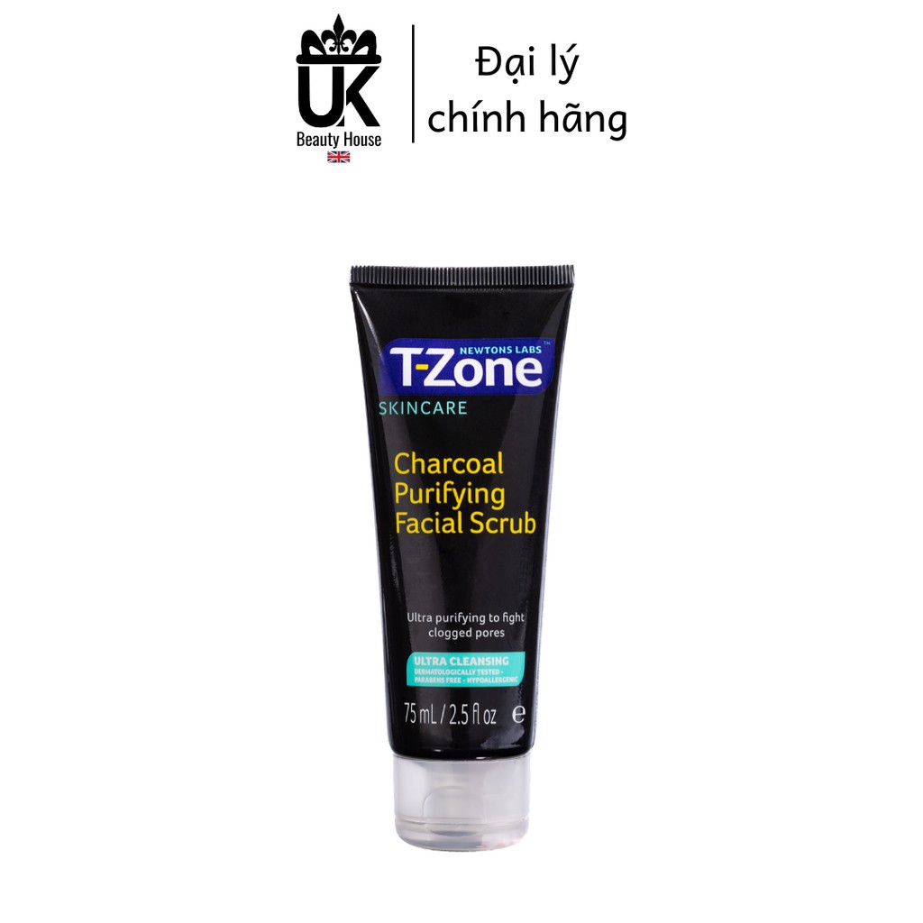 Tẩy tế bào chết than hoạt tính T-Zone charcoal purifying facial scrub 75ml | BigBuy360 - bigbuy360.vn