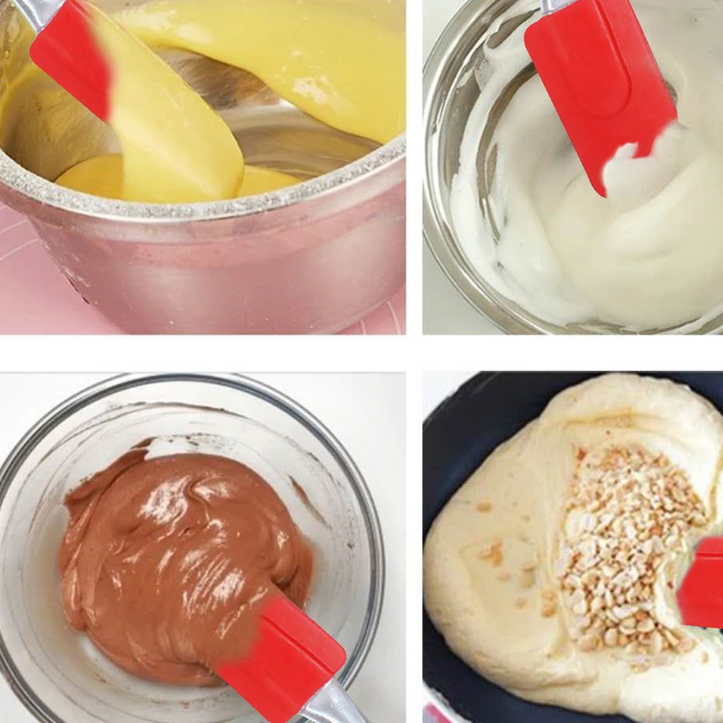 Resistance High temperature Food-grade silicone spatula Cake scraper baking cream blade Brush  Kitchentool