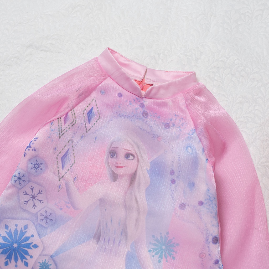 Áo dài bé gái mẫu Công chúa Elsa