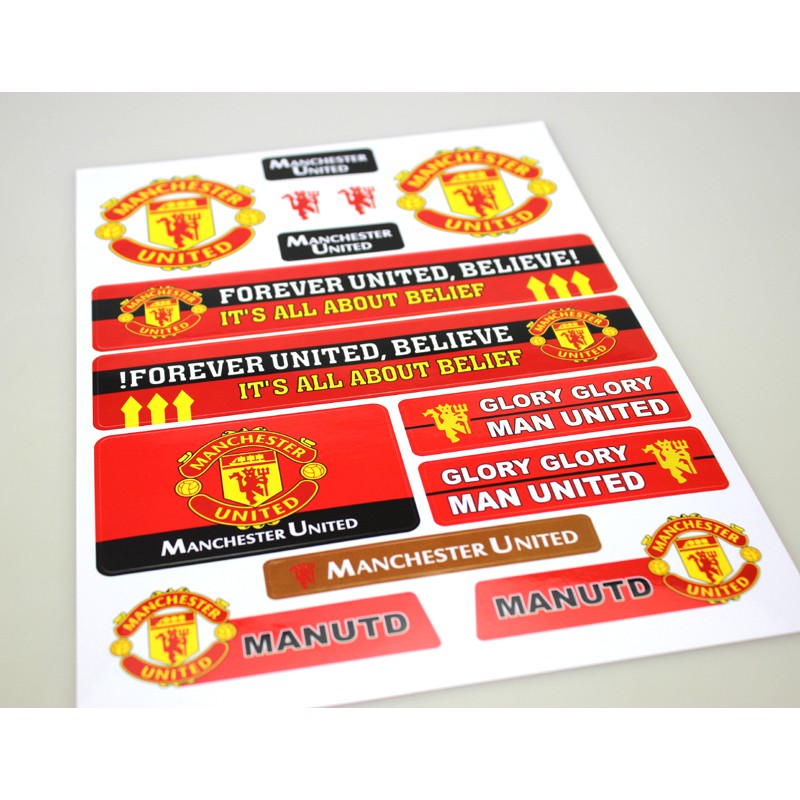 Sticker các câu lạc bộ bóng đá trang trí mũ bảo hiểm, laptop