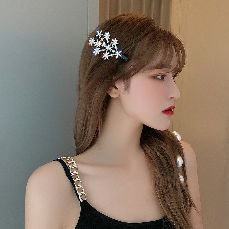 Kẹp Tóc Hình Ngôi Sao Đính Đá Lấp Lánh Thời Trang Cho Nữ