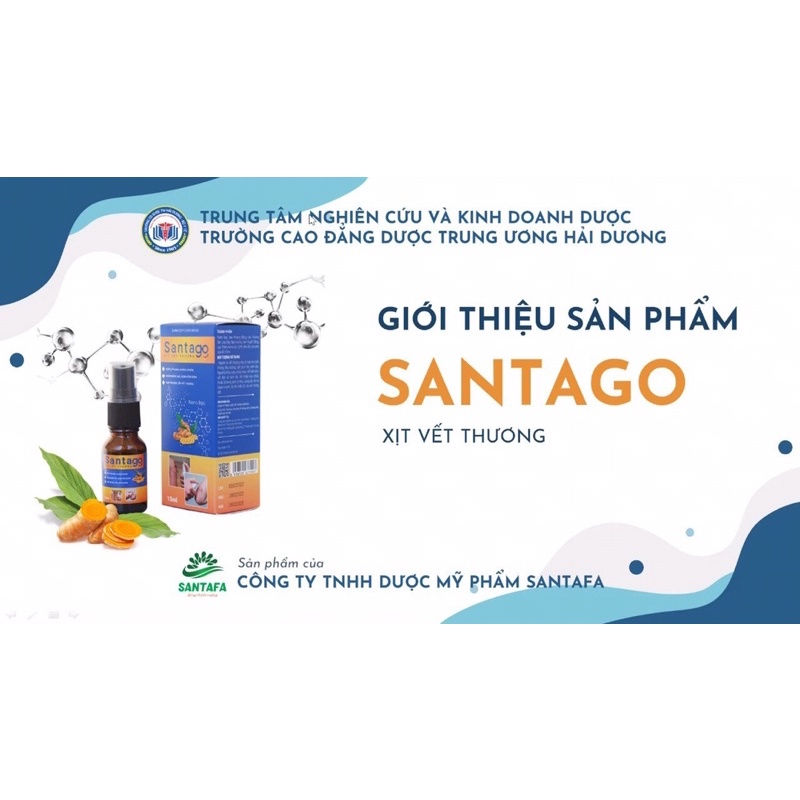 Xịt vết thương Santago giúp mau lành vết thương, vết loét tì đè do nằm lâu