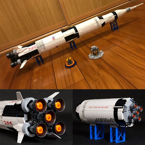 Đồ chơi lắp ráp 61001 12006 18001 37003 80013 Tàu vũ trụ NASA Apollo Saturn V