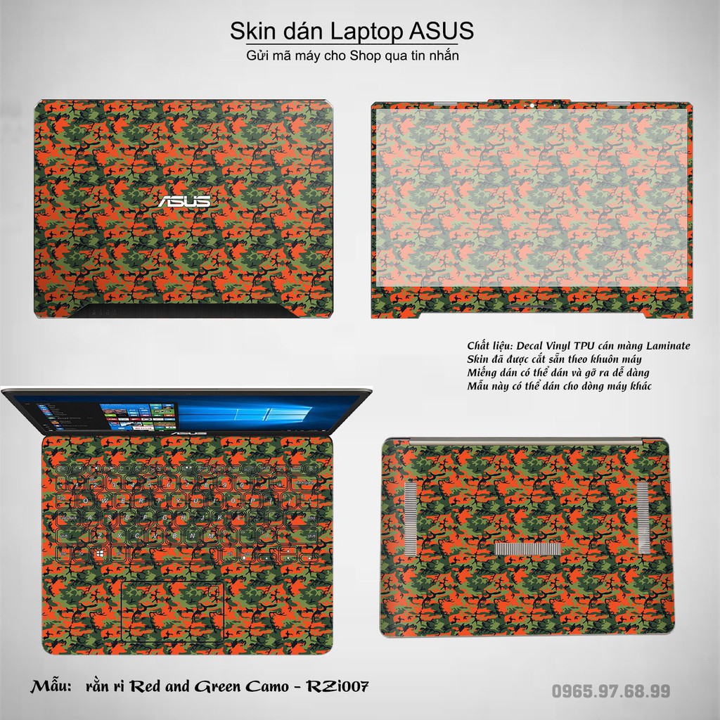 Skin dán Laptop Asus in hình rằn ri nhiều mẫu 4 (inbox mã máy cho Shop)