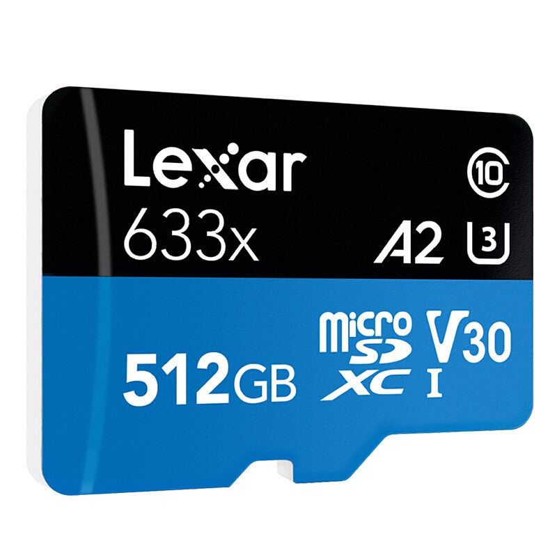 Thẻ nhớ 512GB Lexar 633x micro SDXC UHS-l V30 -100MB/s / Tặng kèm áo thẻ