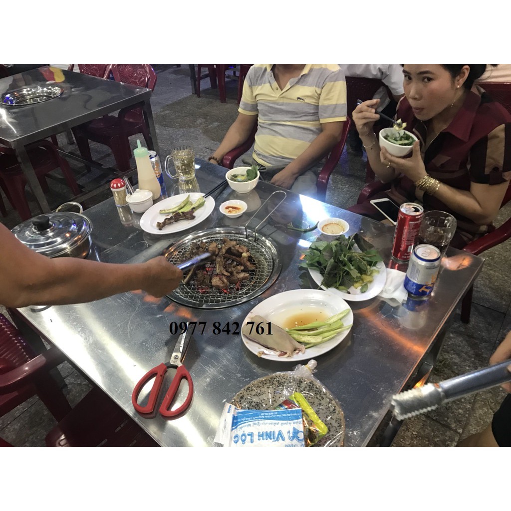 Bếp nướng thịt đặt âm bàn giá rẻ chất liệu inox cao cấp