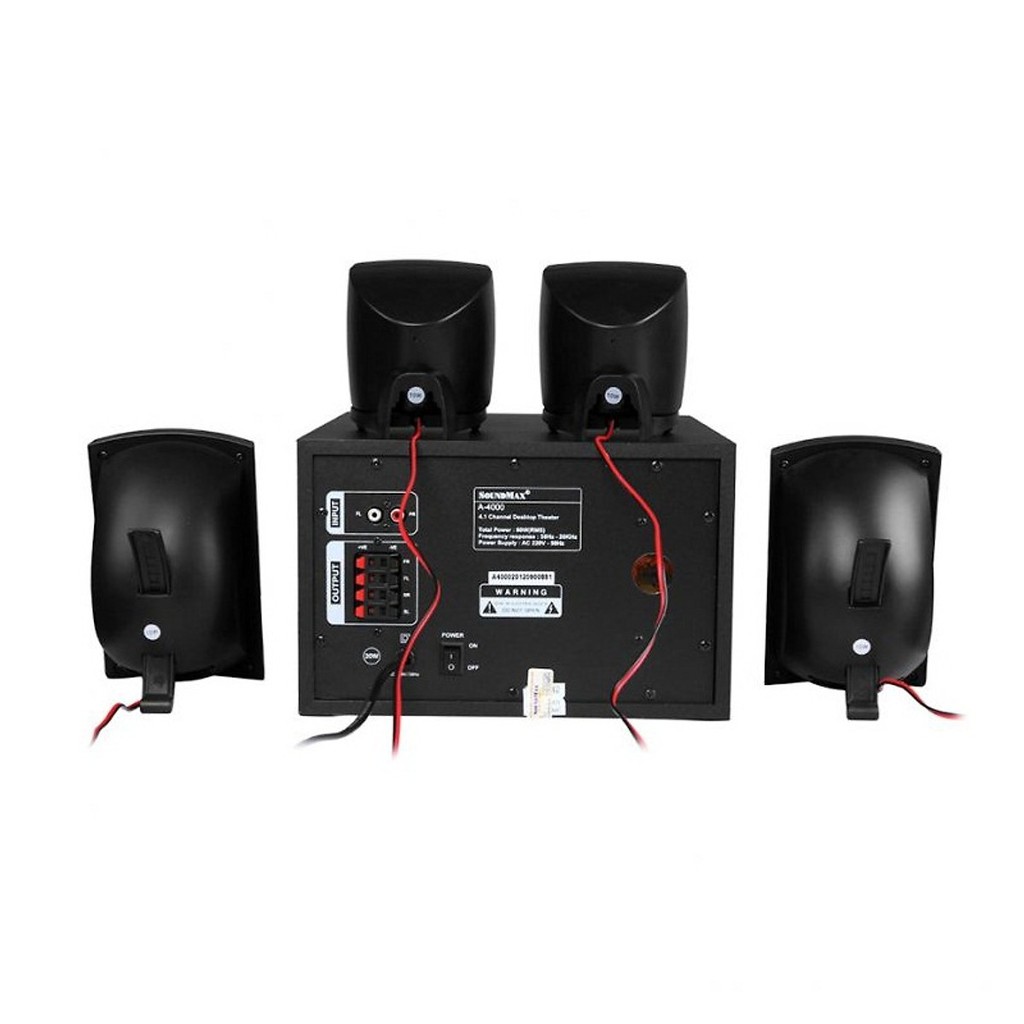 [Mã ELTECHZONE giảm 5% đơn 500K] Loa máy tính Soundmax 4.1 A4000 new 100%