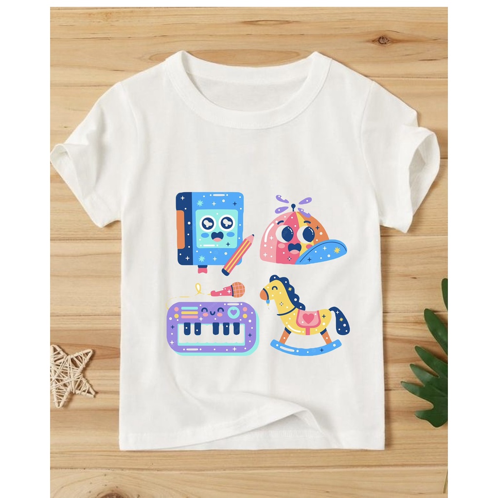 áo thun bé gái bé trai in hình gấu dễ thương coton co giản thoải mái