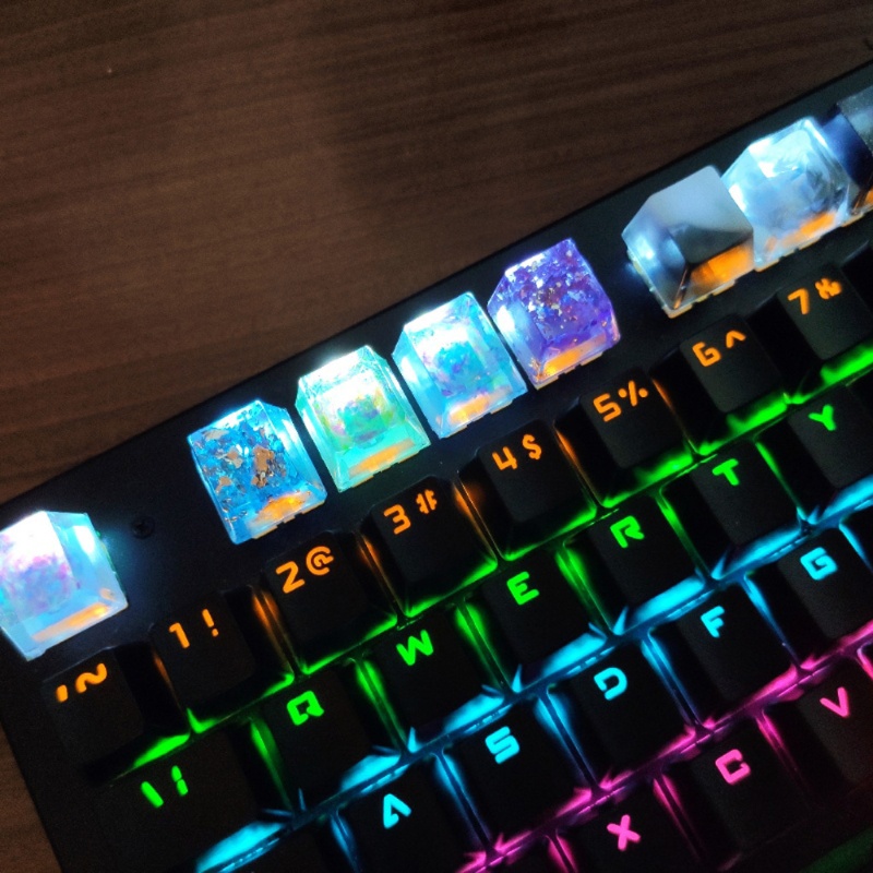 Nút Bàn Phím Cơ Oem R4 Bằng Nhựa Resin Màu Rgb Trong Mờ