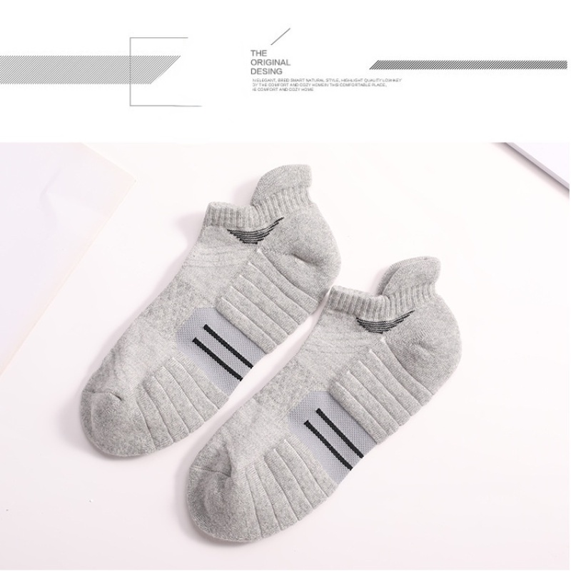 Vớ thể thao bằng cotton dày dặn thấm hút mồ hôi thoáng khí chống trượt phong cách năng động