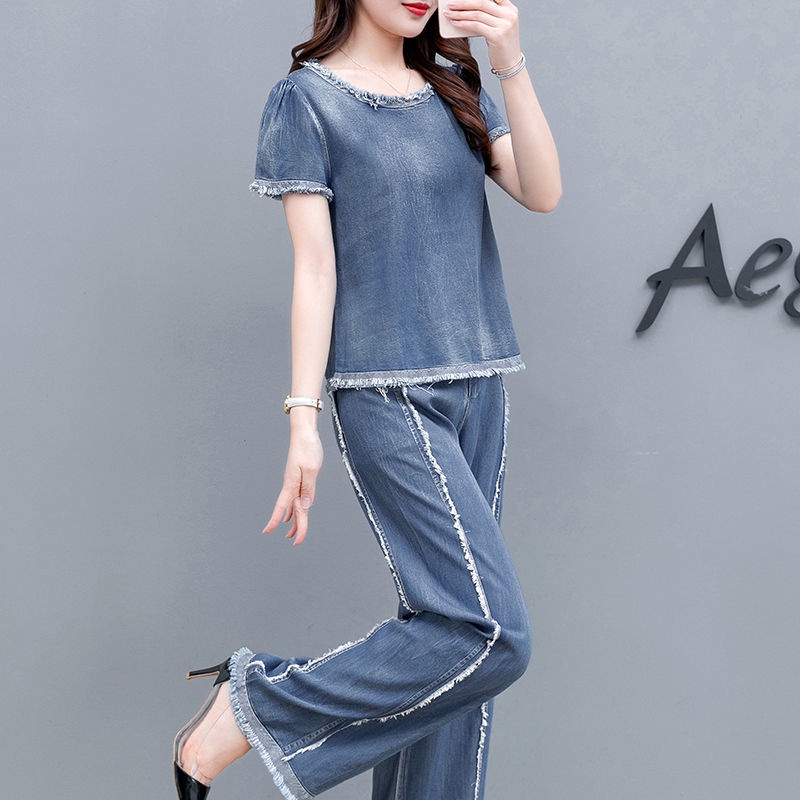 Bộ Đồ Denim Dáng Rộng Phong Cách Thời Trang Hàn Quốc Mới 2022