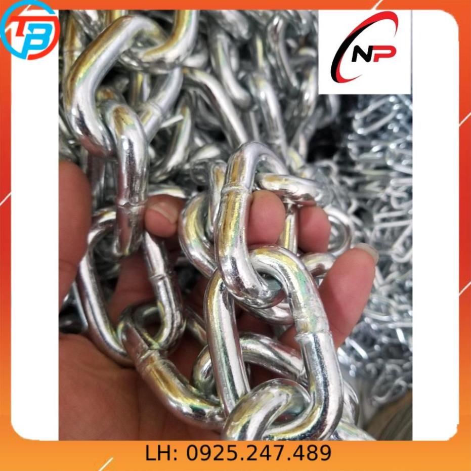 Dây Xích Sắt Mạ Kẽm 8mm(li).Sử dụng cho gia đình,công trình và xí nghiệp.Kimkhinhatphat