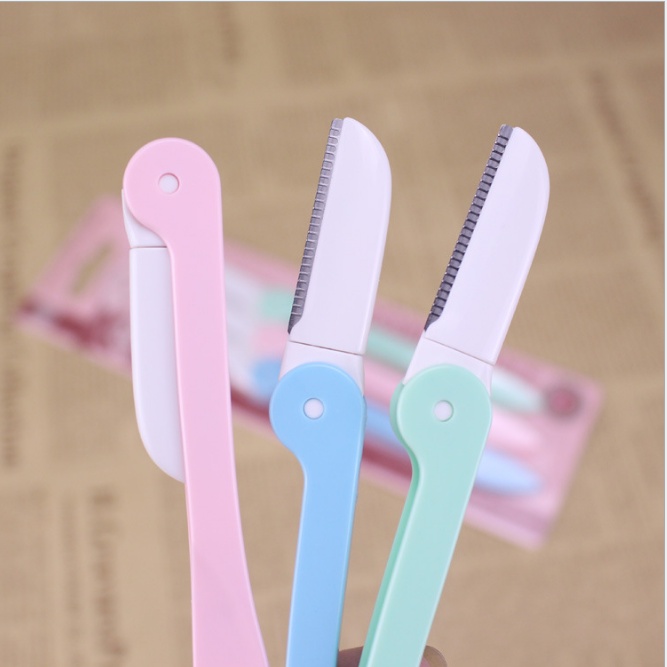 Bộ 3 dao cạo lông mày có thể gấp gọn - Shop giao màu ngẫu nhiên - HV Store 035