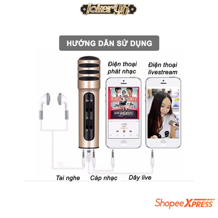 Micro thu âm Livestream C7, Mic hát karaoke thu âm siêu hay bảo hành lỗi 1 đổi 1