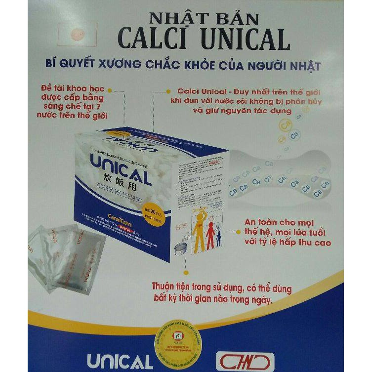(Tặng 01 hộp) Combo 10 hộp Canxi Unical for rice Nhật Bản
