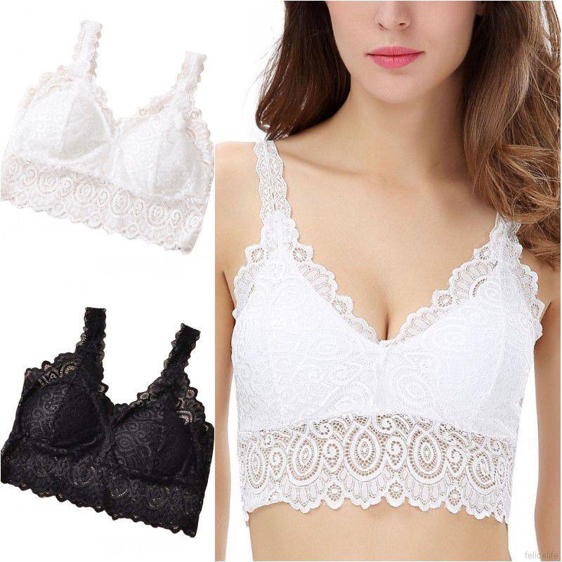 Áo ngực cổ chữ V phối ren thời trang thoải mái gợi cảm cho nữ