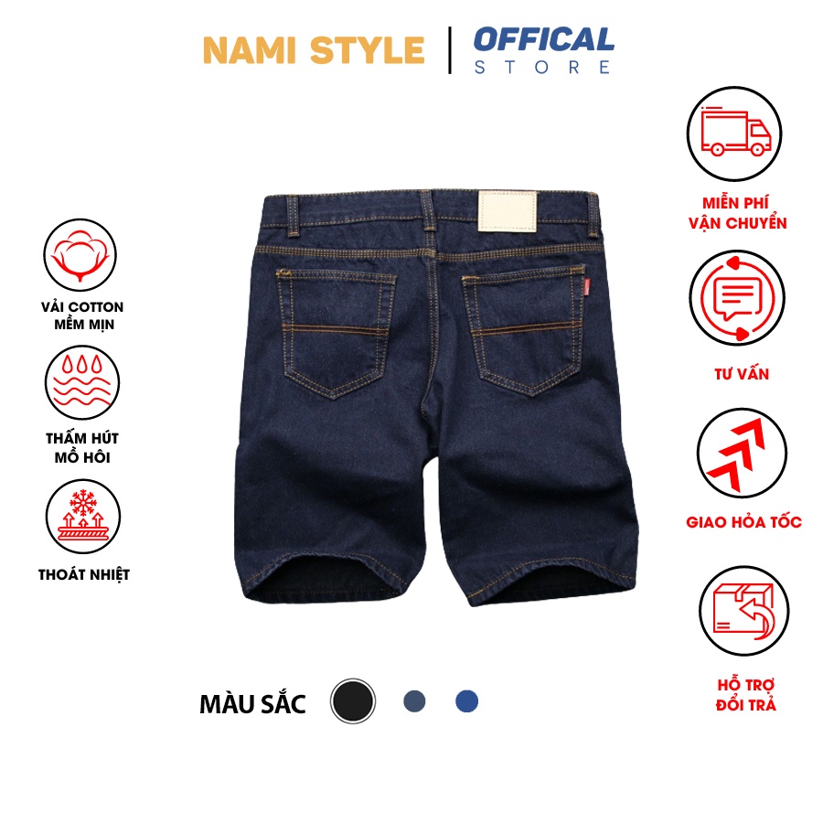 Quần short jeans nam vải mịn không phai không sờn bền màu from 45-85kg